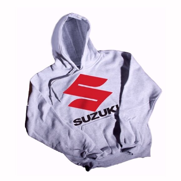 Suzuki Logo Gray Pullover Hoodie - NEW Fast Ship - Picture 1 of 5
